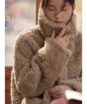 リバーシブル◆ココアブラウンファーコート【a-50333】