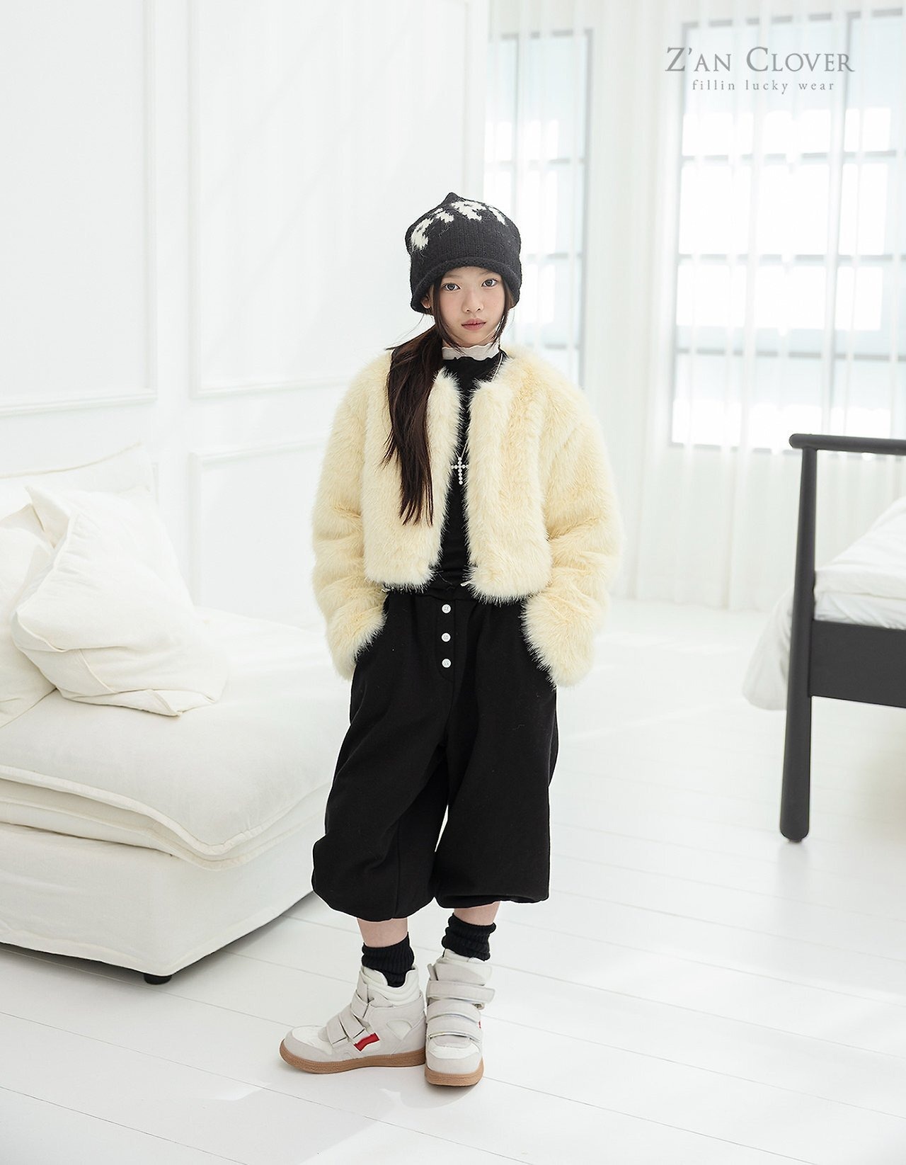 ZAN CLOVER［取寄］velcro hightop sneakers 26winter