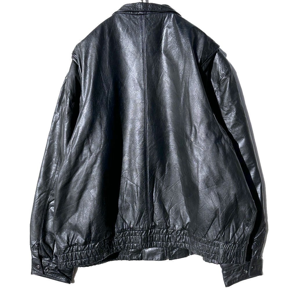 Sergio Valente] Vintage Big Silhouette Single Leather Jacket