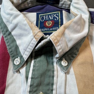 CHAPS RALPH LAUREN S/S shirt 80s ストライプ半袖シャツ 古着