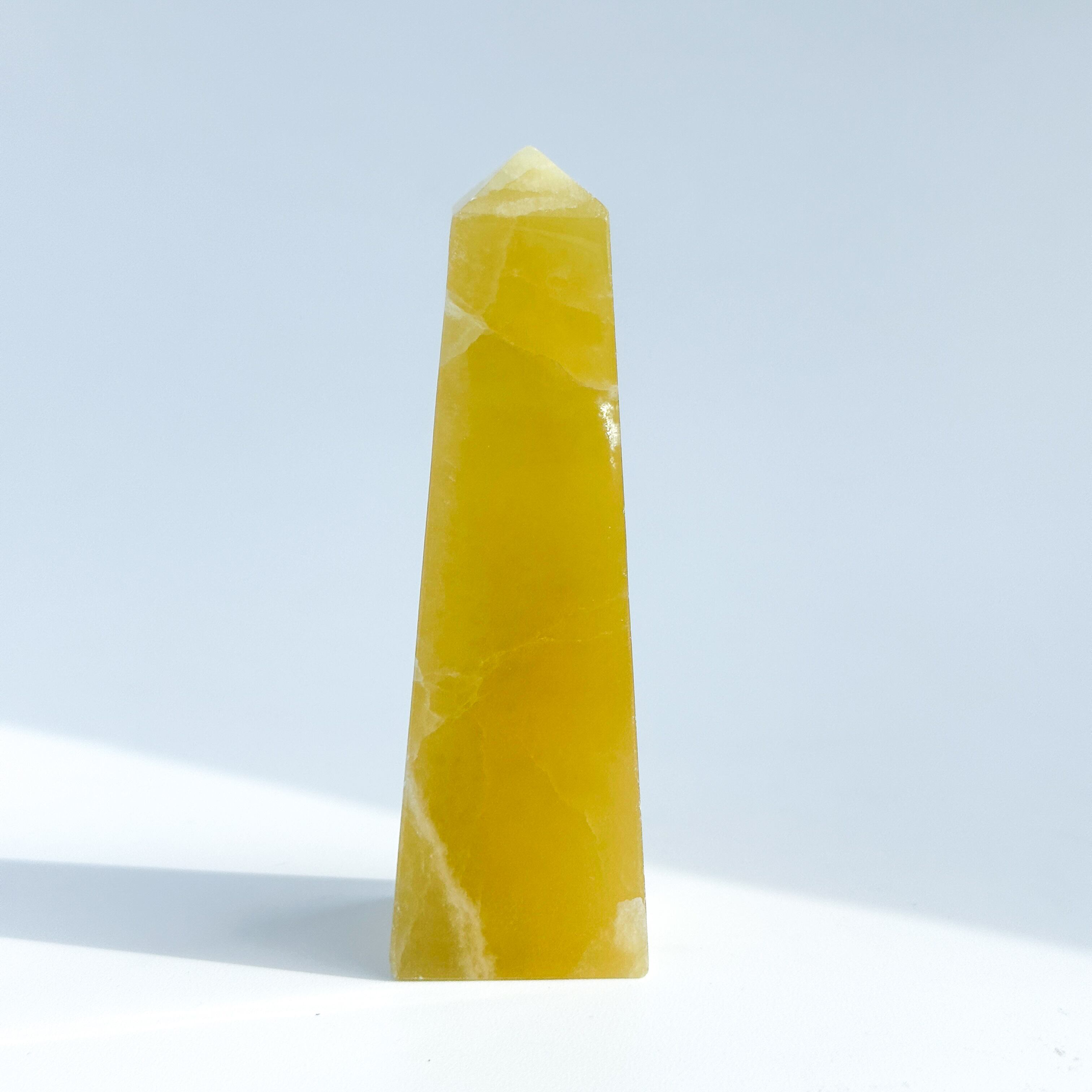 イエローカルサイト タワー72◇ Yellow Calcite ◇天然石・鉱物・パワーストーン・インテリア