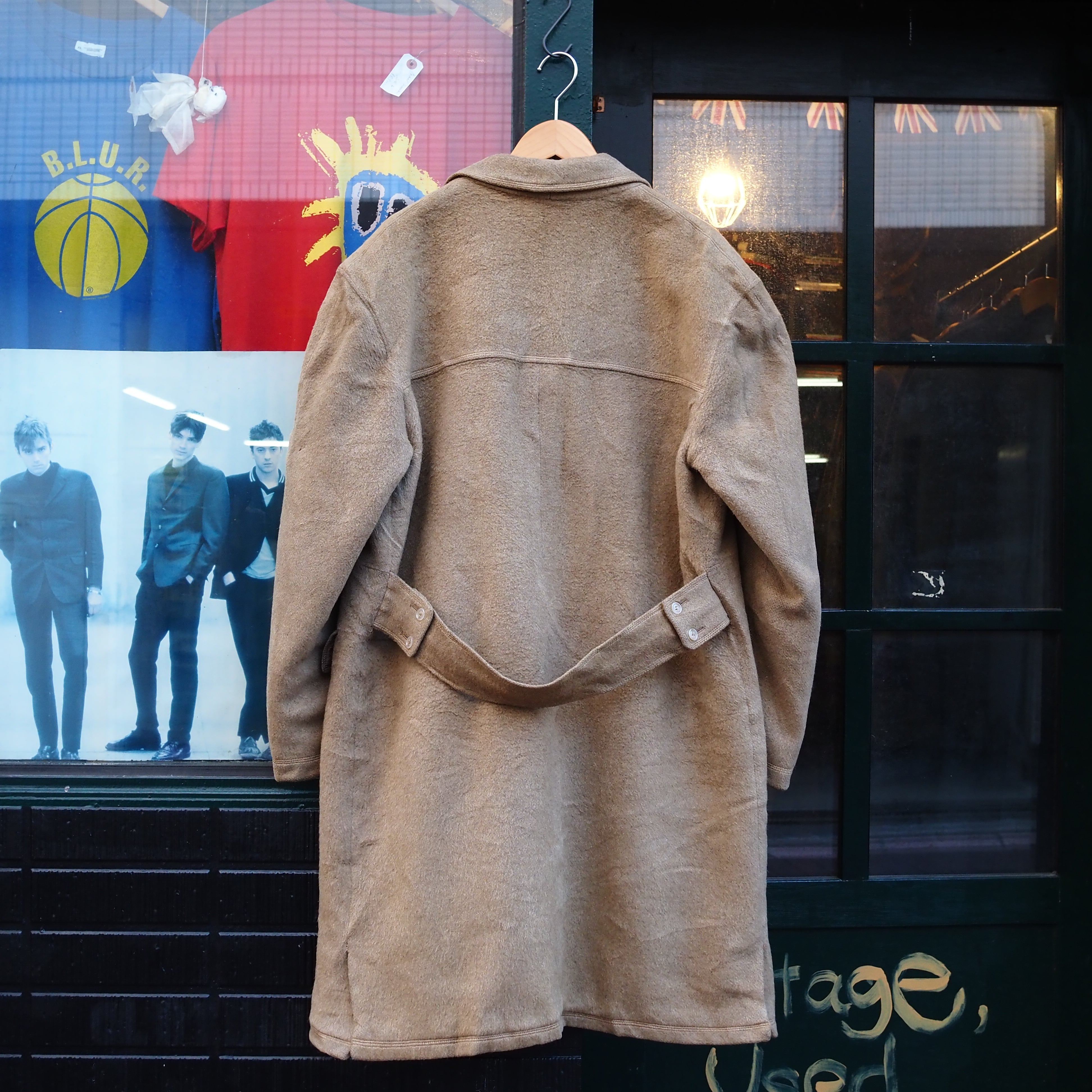 90s vintage wool long chester coat