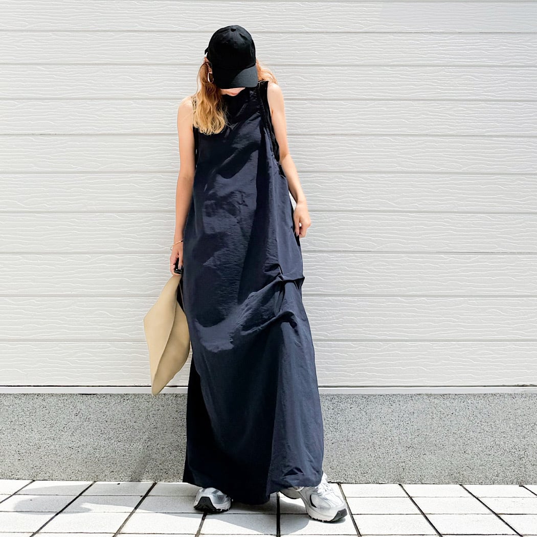 リブ付きワンピース