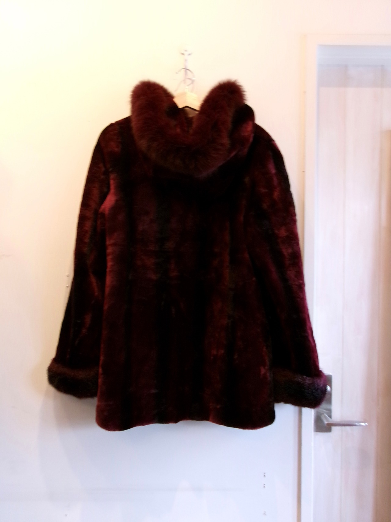 Big hoodie fur coat