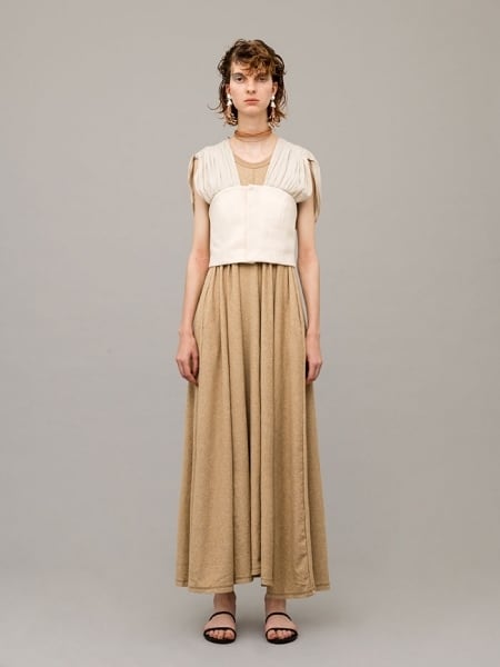 FUMIE=TANAKA】gather ribbon bustier