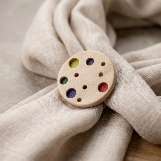 カゲロウの羽 ブローチ（みやぎの森の木×典具帖紙）