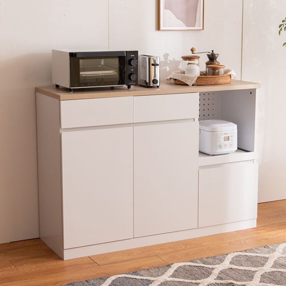 キッチンカウンター 幅120cm キッチン収納 食器棚 レンジ台 おしゃれ