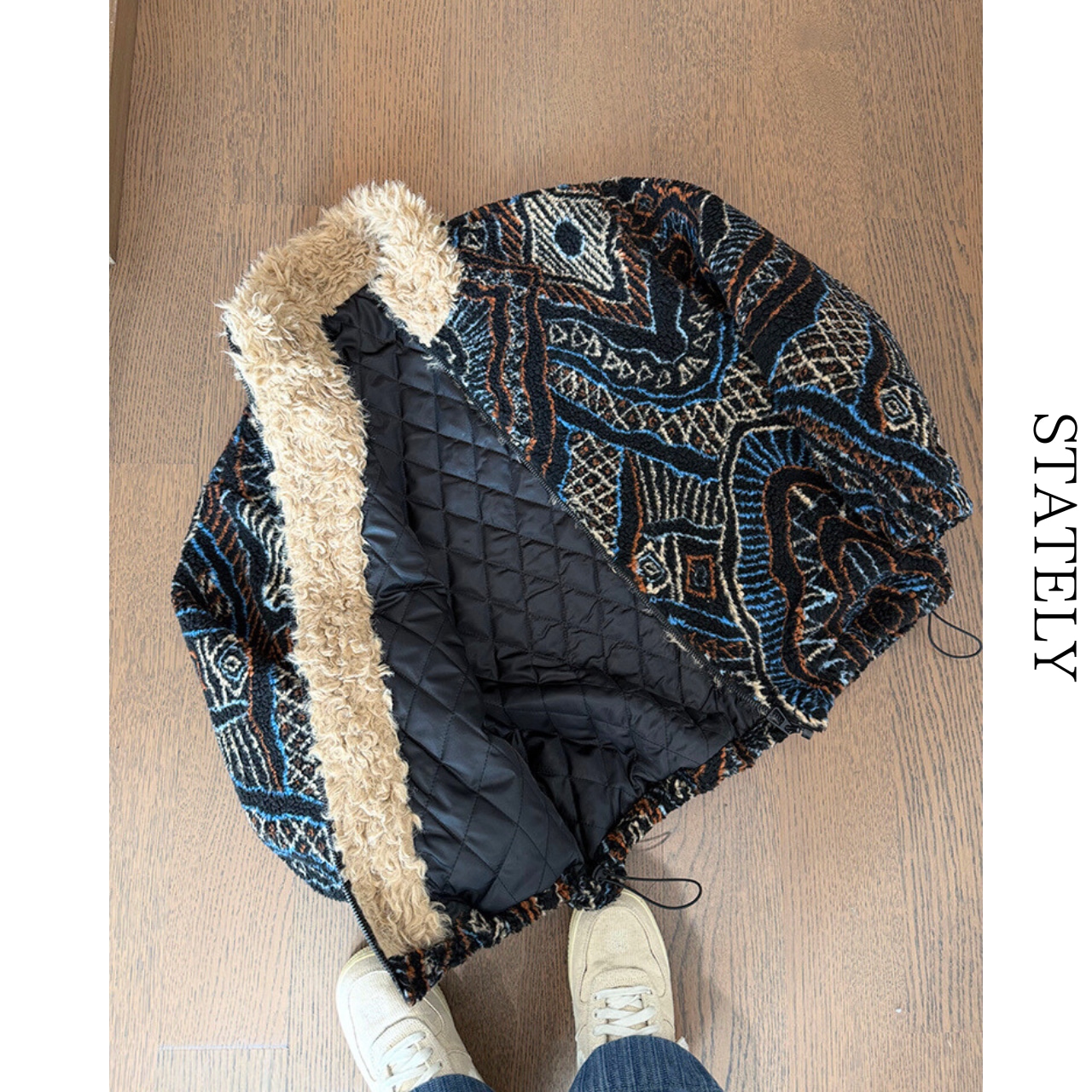 Patterned Boa Jacket_O82・画像2