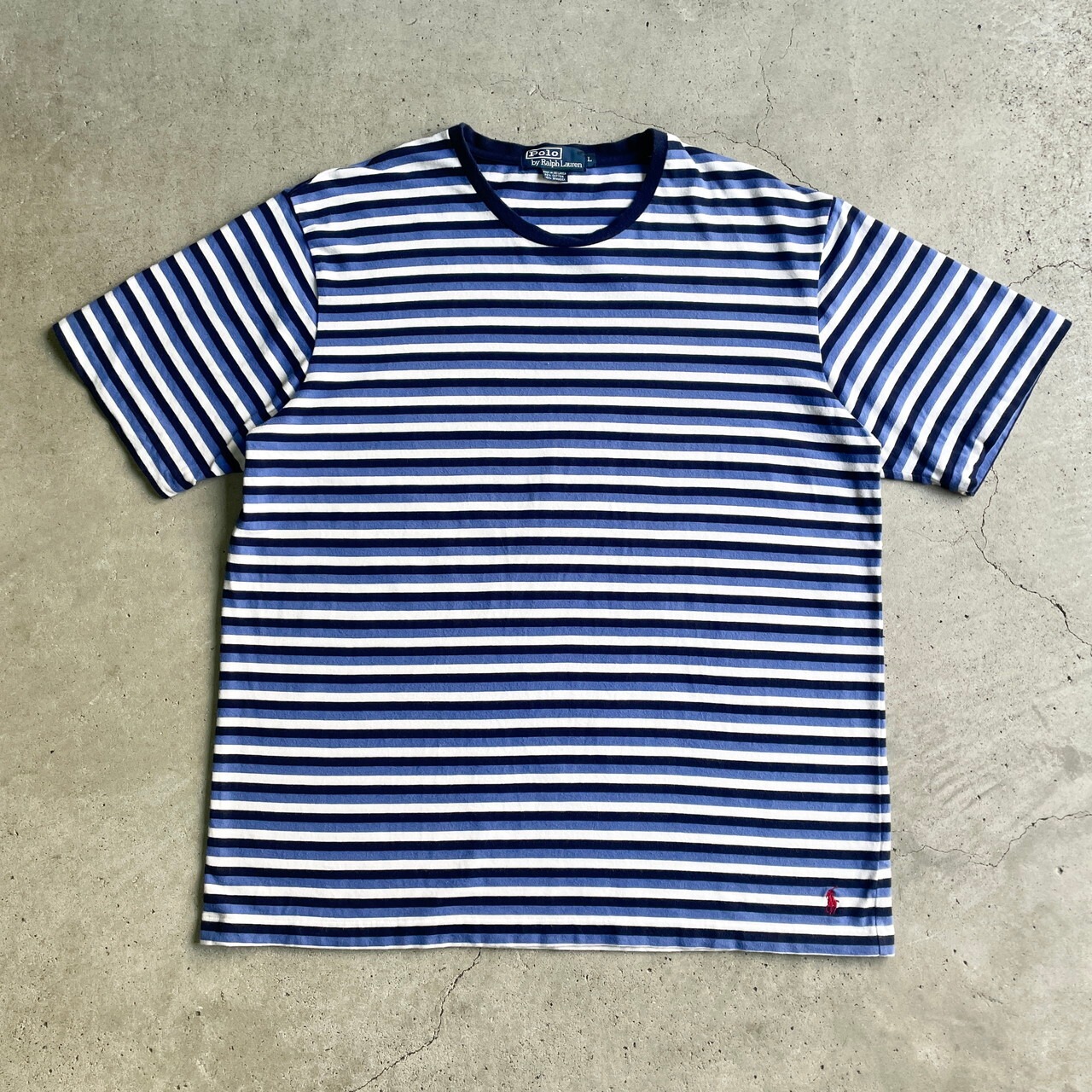 Polo byRalph RalphLauren ラルフローレン ボーダー柄 Tシャツ メンズL 