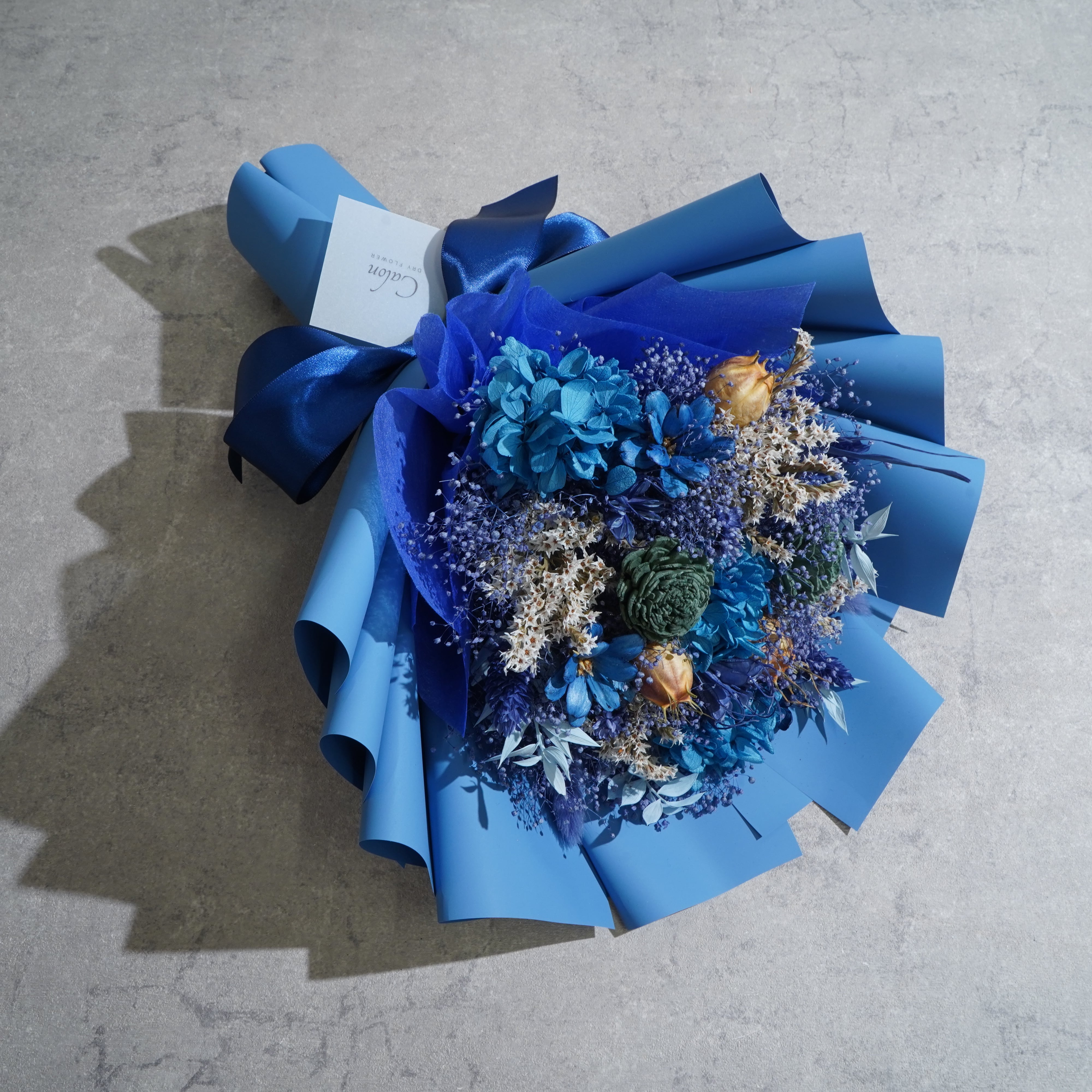 ドライフラワーの花束 Mサイズ ブルー M-348≪限定1点≫
