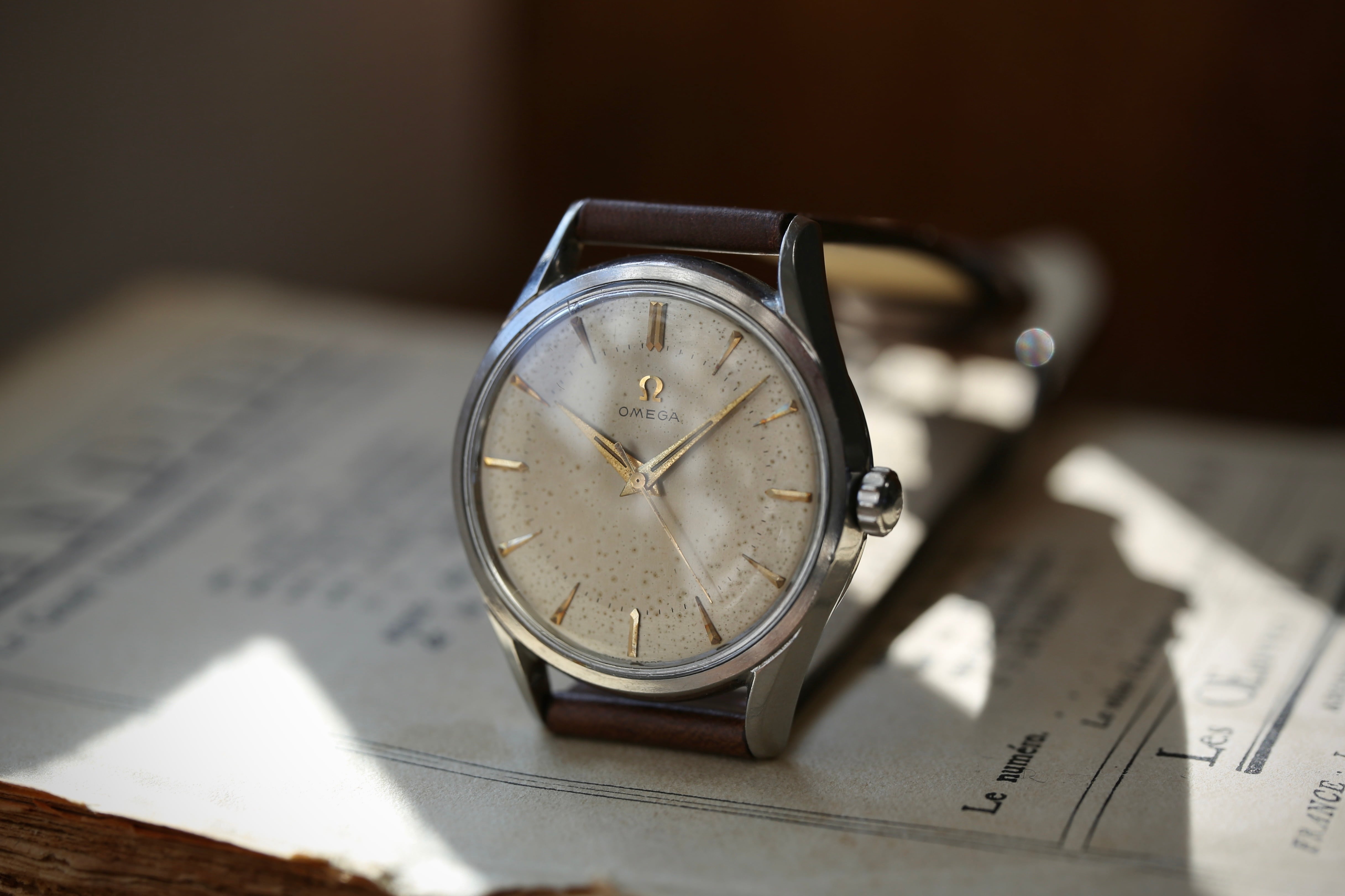 OMEGA】1955年製 30mmキャリバー 楔インデックス 2トーンダイヤル