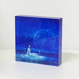 青の欠片Ⅰ：　「青い夜Ⅺ」アクリルブロック