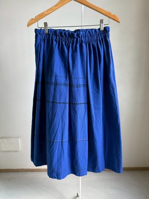 38) ポワンスカート ショート コットン　BL/BK　玉木新雌 tamaki niime