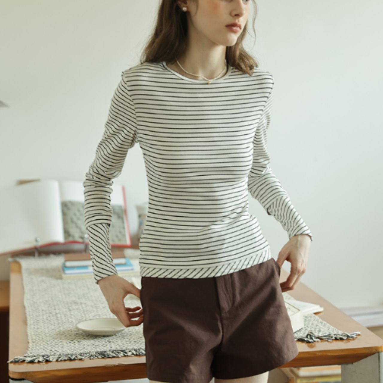 Parisien Rayé Long Sleeve Tee F0474