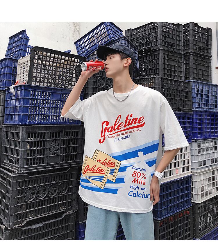 全2色 Tシャツ カットソー プリント カジュアル おしゃれ