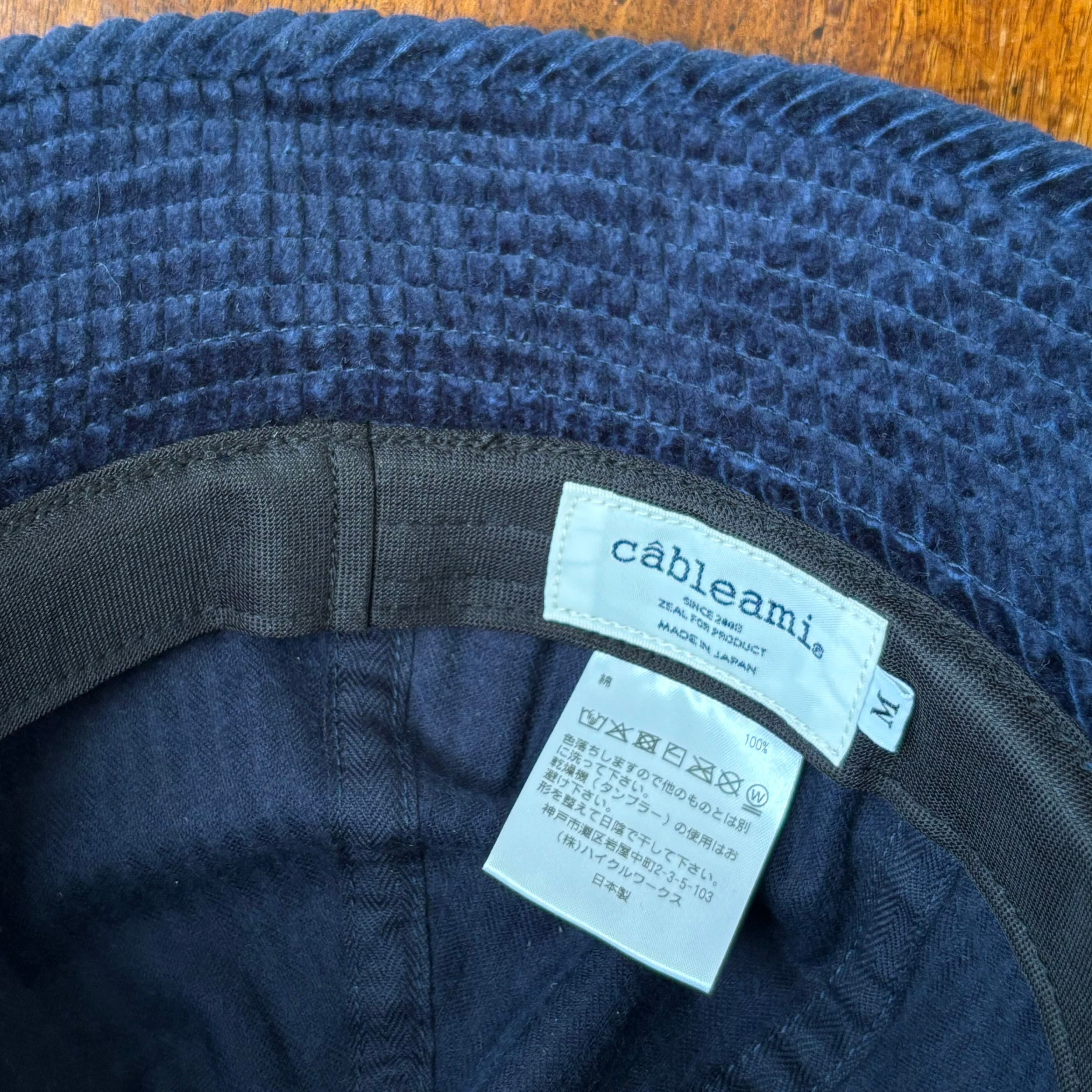 cableami コーデュロイ メトロハット ネイビー | 萬栄堂帽子店