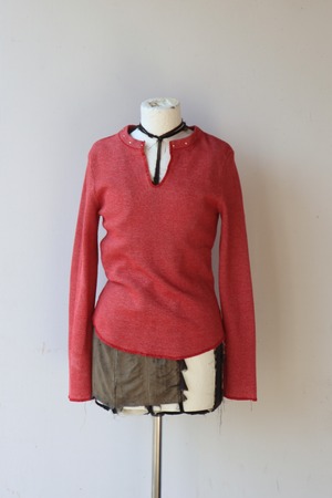 00s rhinestone v-neck thermal tops