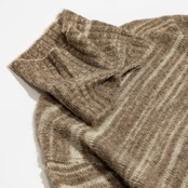 Tiger Effect Alpaca Off Collar Top Knit