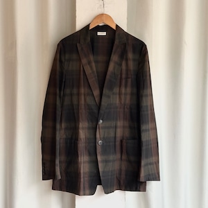 DRIES VAN NOTEN COTTON CHECK SHIRT JACKET