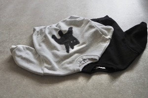 【elly molly】shadow cat トレーナー (Black)100〜130cm【230915el】