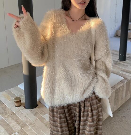 NUMBER(N)INE フェザーファーヤーン シャギー ニット ボーダー 【公式