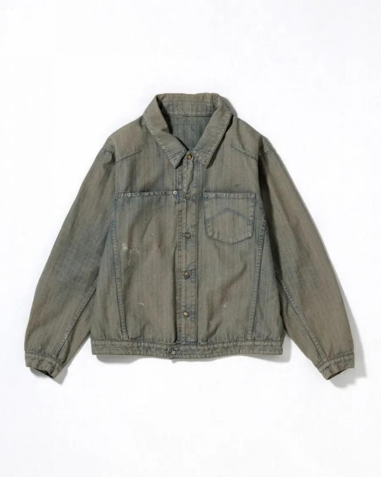 【 ANACHRONORM 】HERRINGBONE DENIM JACKET