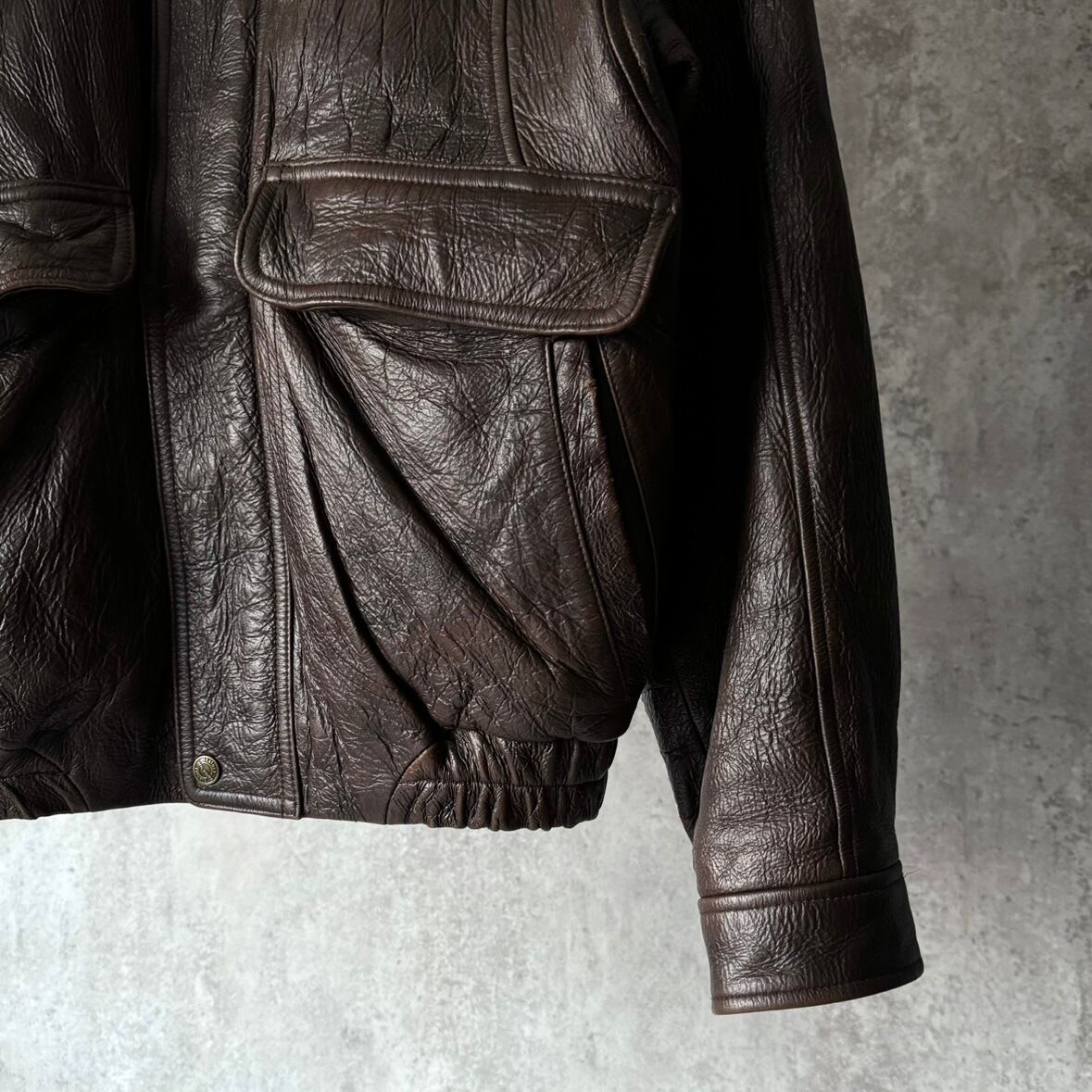 00s Wilsons leather A-2 type leather flight jacket | Muri 00s Wilsons leather A-2 type leather flight jacket | Muri