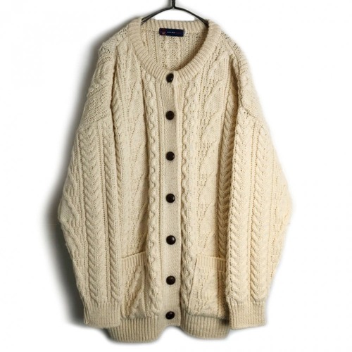 Vintage Aran Sweater Cardigan [1990s-] [British Wool] Vintage Aran Cardigan