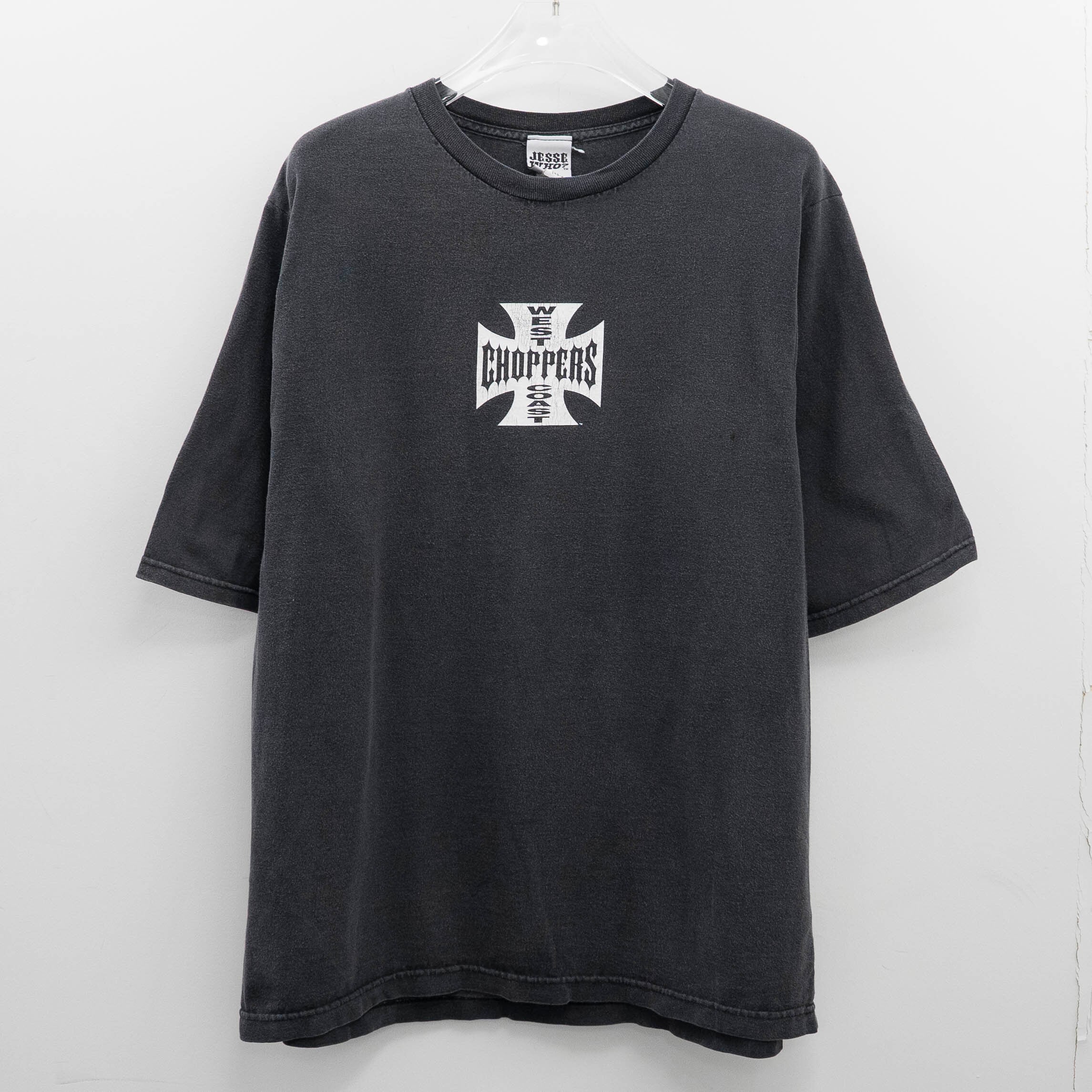 West Coast Choppers " Logo Black Fade " Original Tag XL(Arm Hole Resize)【E6-160】