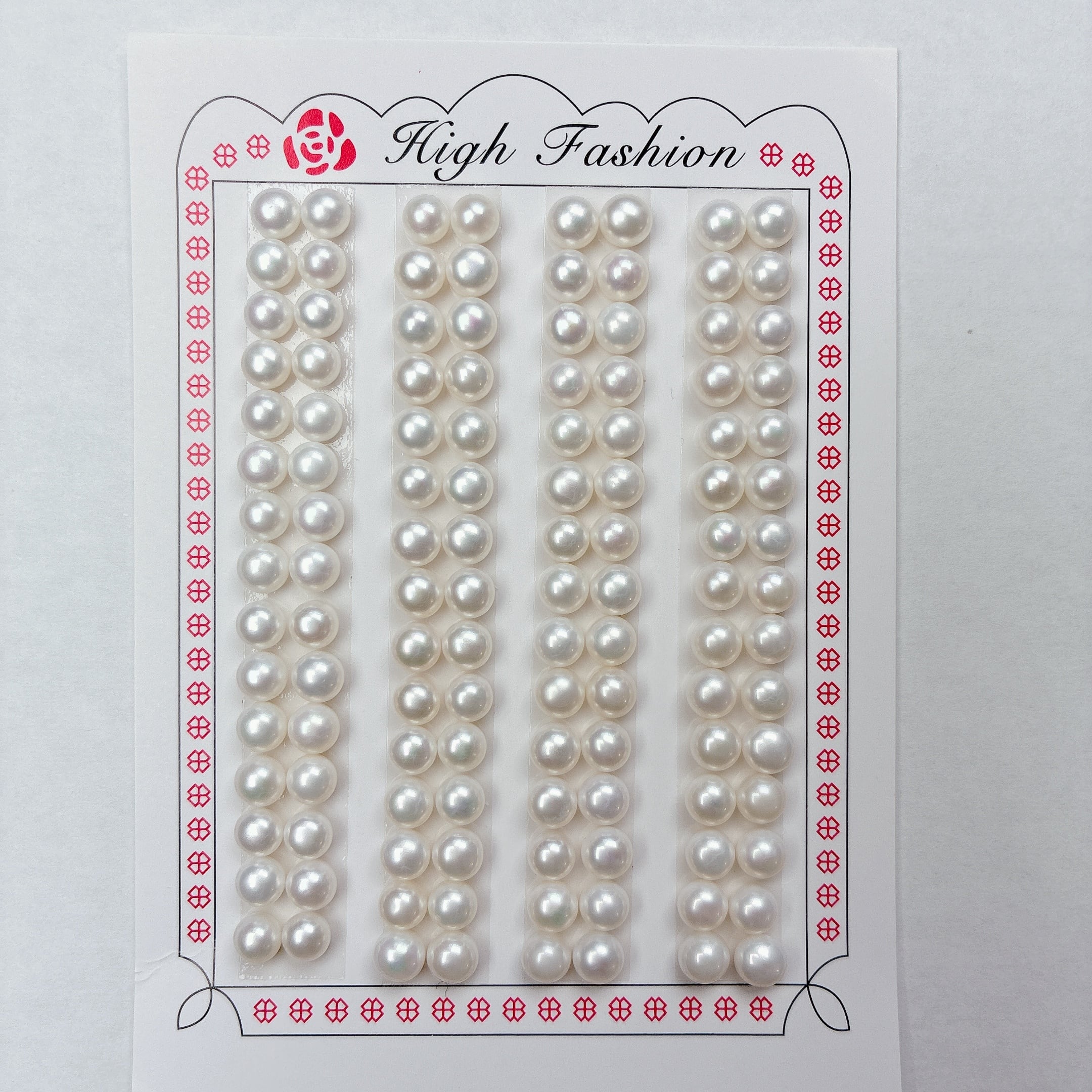 【ハンドメイドに最適！】約5mmの無核コイン型淡水パール（白・片穴10粒セット）アクセサリー作成に｜ P0013