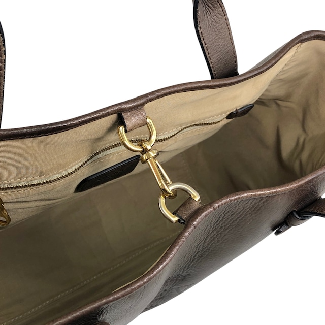 LOEWE ロエベ ヘリテージ ハンドバッグ ブラウン 型押しロゴ レザー トートバッグ vintage ヴィンテージ オールド faniey