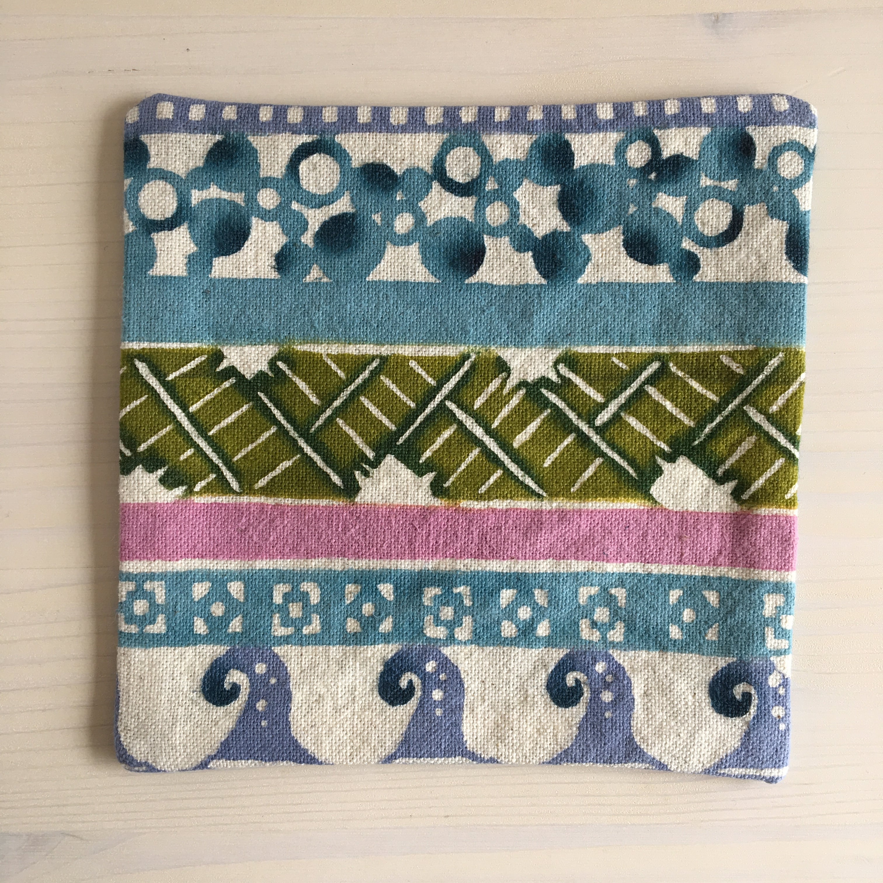 紅型コースター 海の泡・芭蕉・波