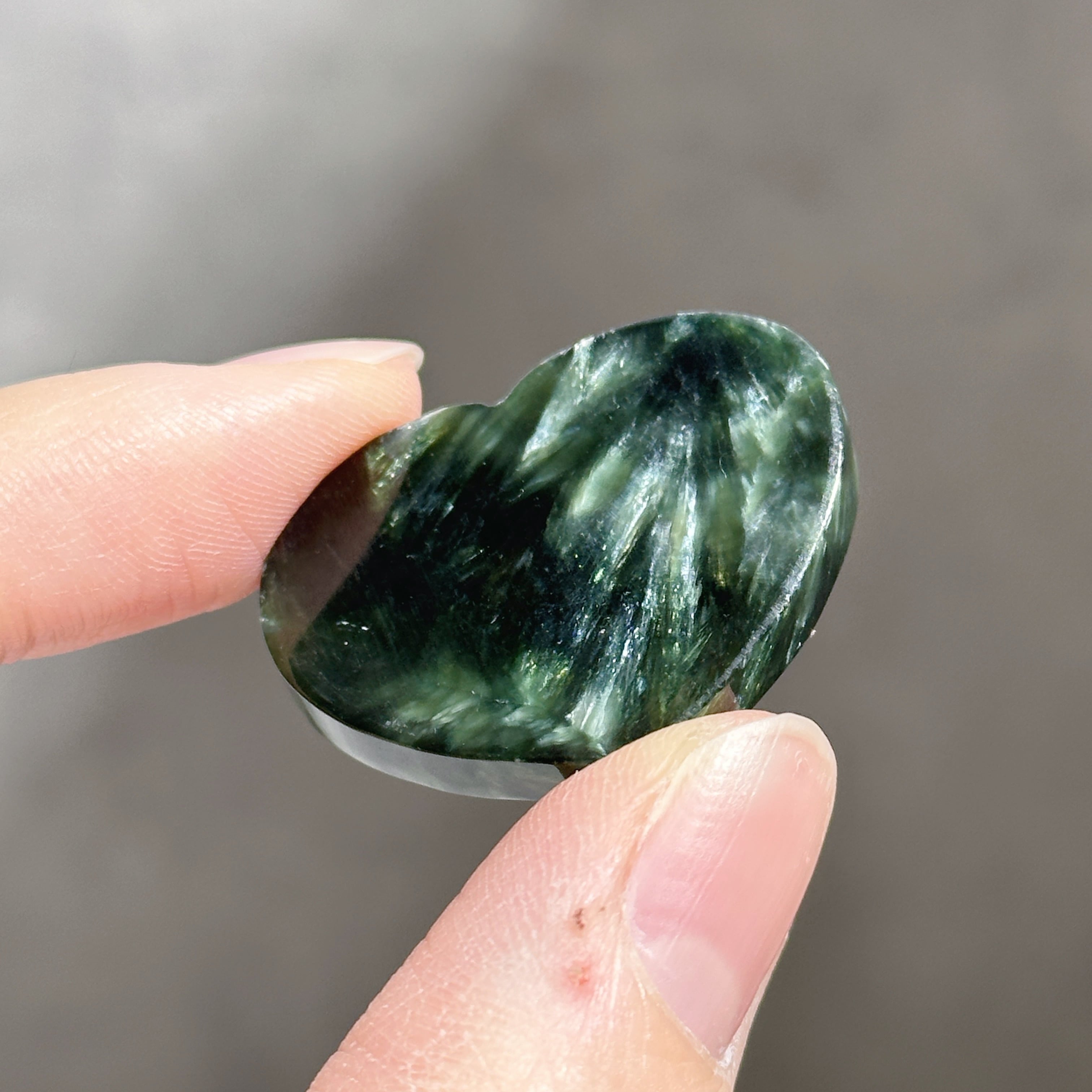 セラフィナイト ハート02◇ Seraphinite ◇天然石・鉱物