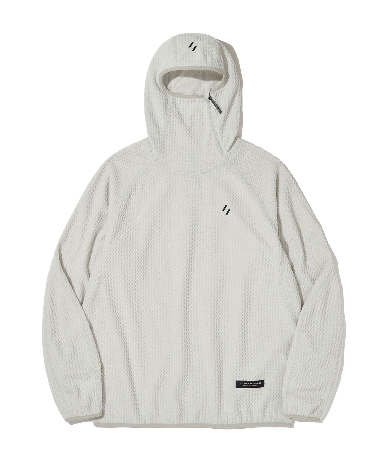 CALORA FLEECE HOODED PULLOVER_WHITE