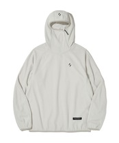 CALORA FLEECE HOODED PULLOVER_WHITE