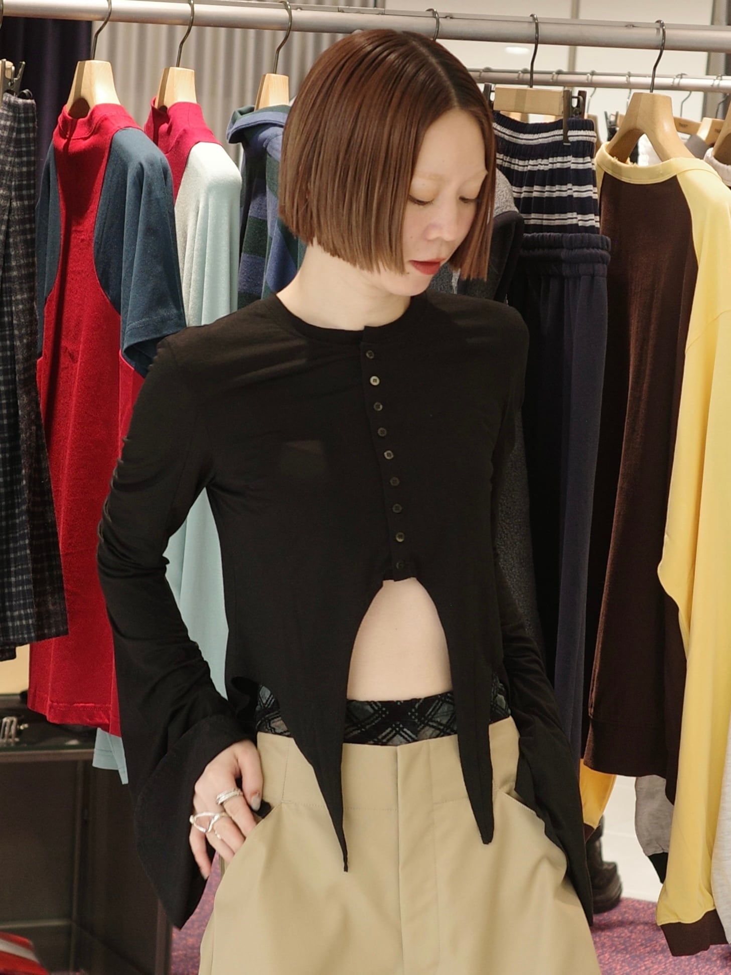 25AW】ENFOLD エンフォルド / HALF-SLEEVES HEXAGON T-SHIRT / Tシャツ