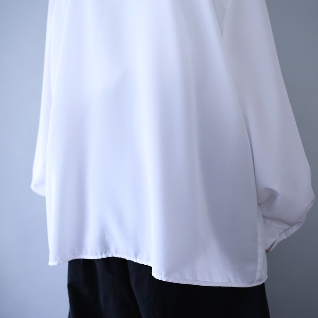 "刺繍" fry-front minimal one point minimal design loose box silhouette shirt