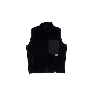 LOGO PATCH MICRO FLEECE VEST [BLACK]