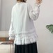 ピンタックレース使いトップス ・12486