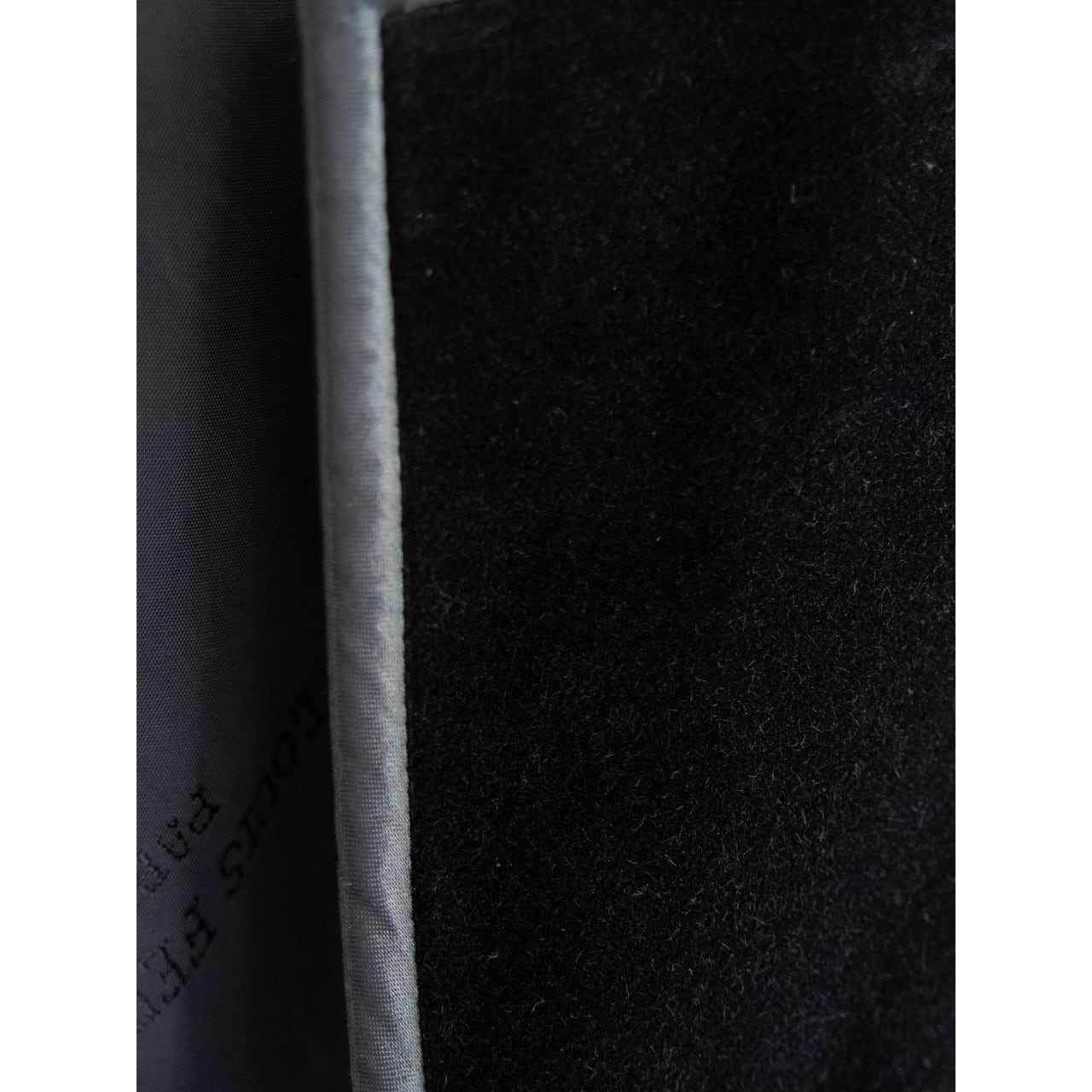 【Louis Feraud PARIS】Made in W.Germany 100% Cotton Velvet Collarless Jacket（ルイ フェロー 西ドイツ製 コットンベルベット ノーカラージャケット）