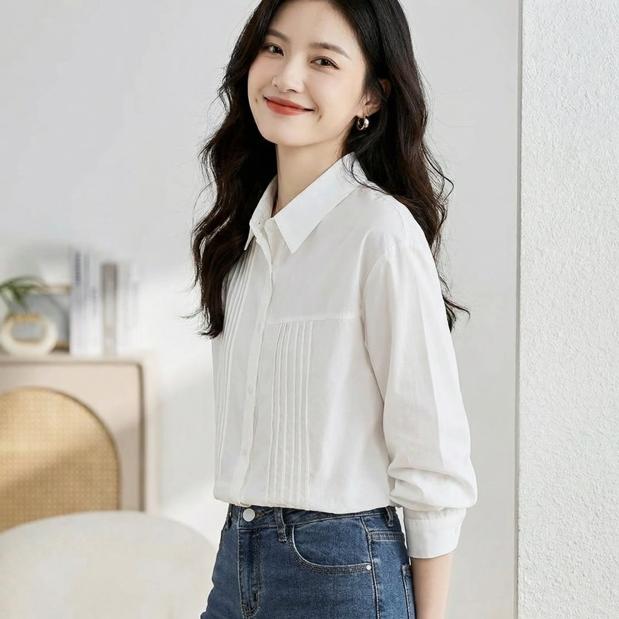 シフォンシャツ A0575