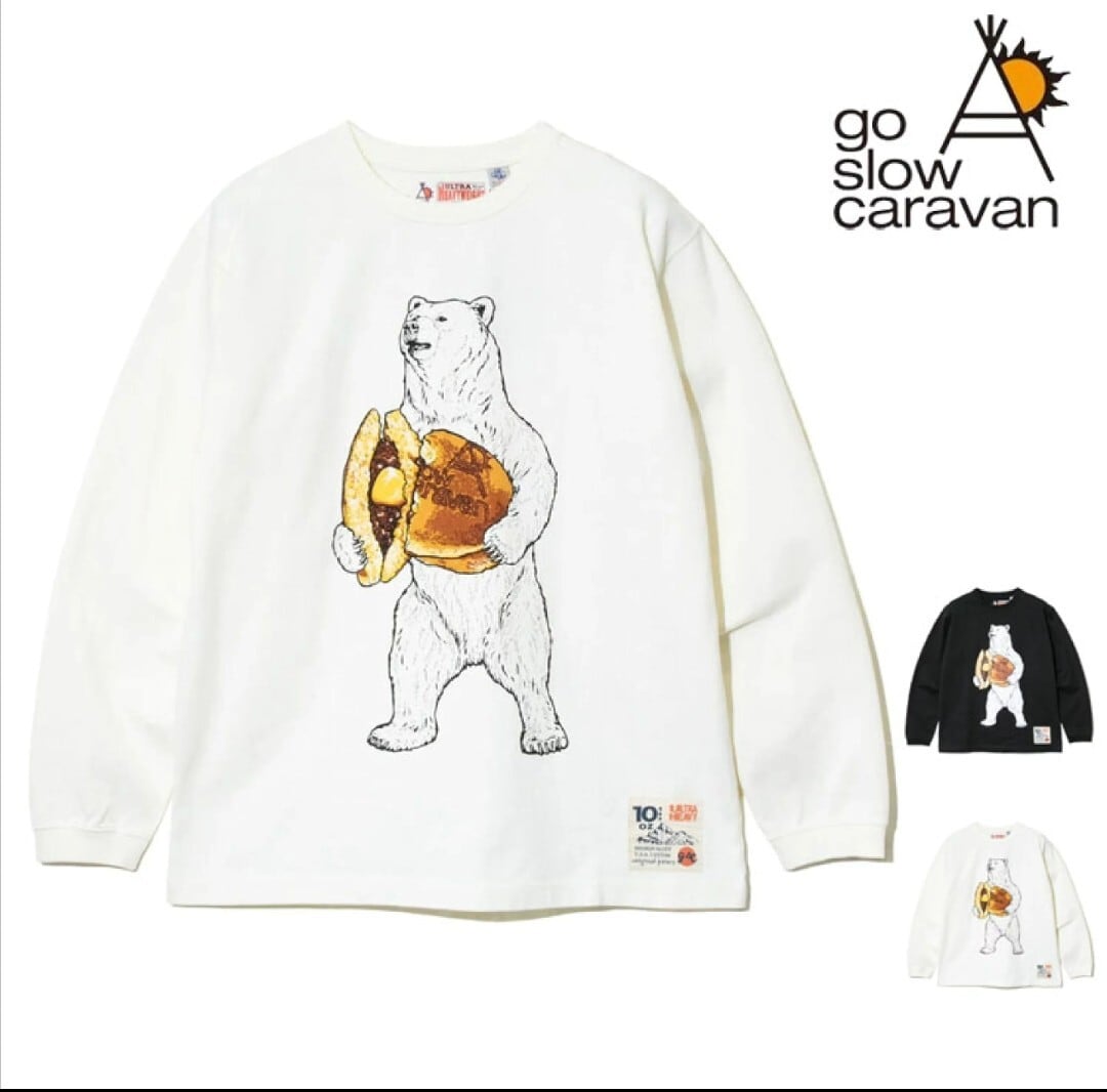 goslowcaravan 超ヘビーウエイトどら焼きくま（ホワイト）