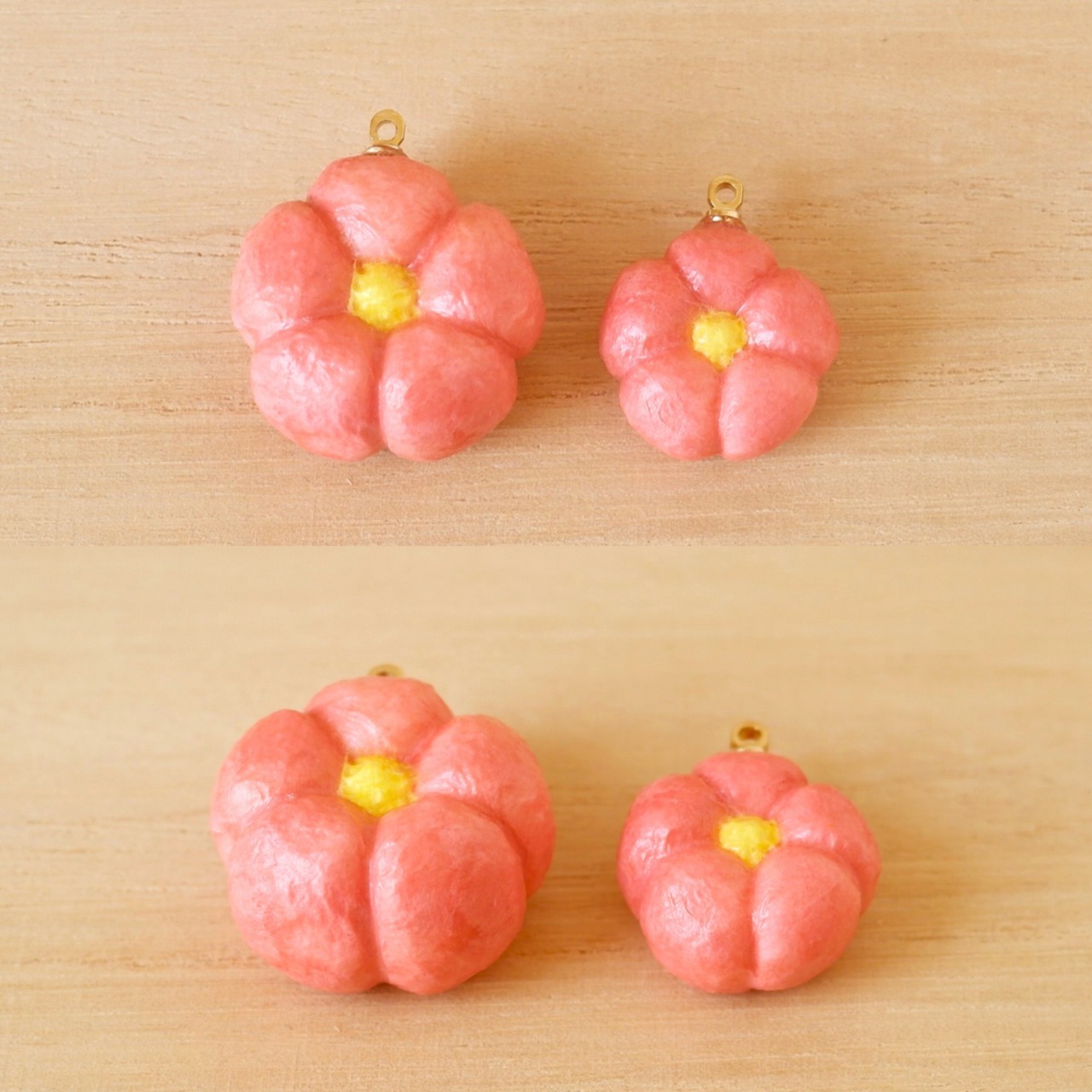 和紙小物/アクセサリー『練り切り 梅（紅梅）』