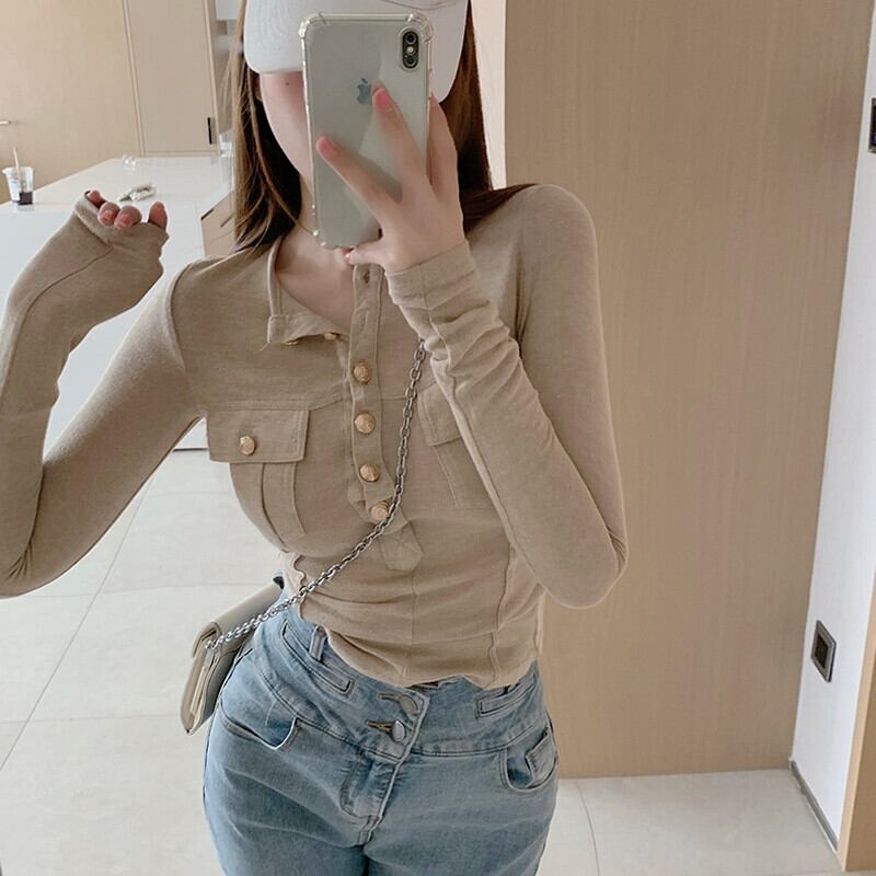 Tシャツ シャツ オータム薄手ブラウス ロング 秋物 ガールズファッション83983881084