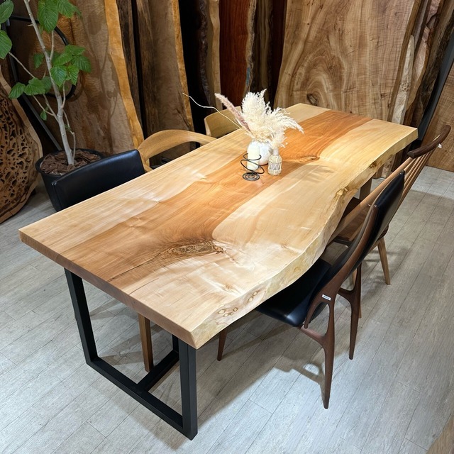 【OUTLET】栃（トチ）_2000×795-770×55_浅草本店_テーブル天板/一枚板 2344 t001