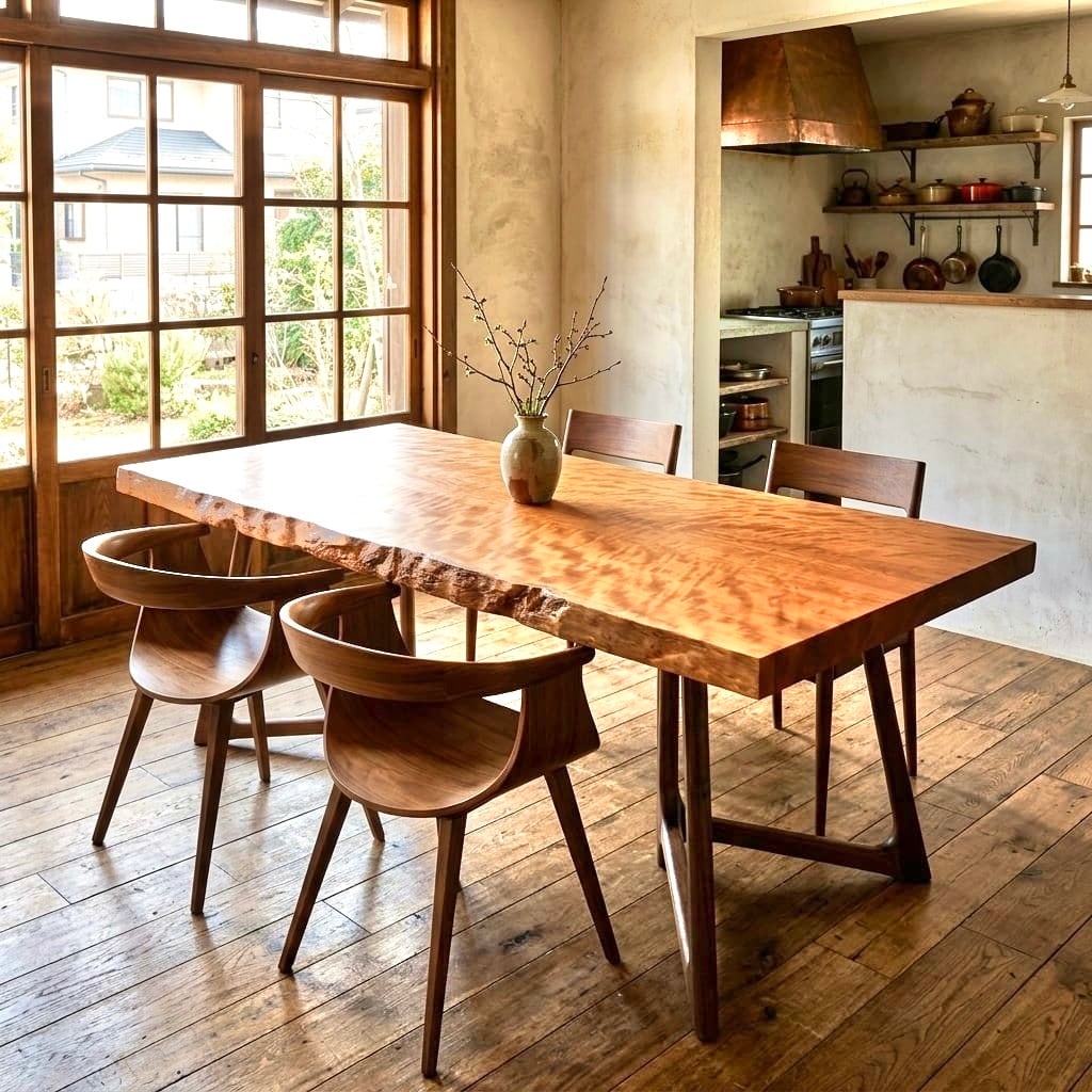 アメリカンブラックチェリー ダイニングテーブル | 千年家具 - 一枚板