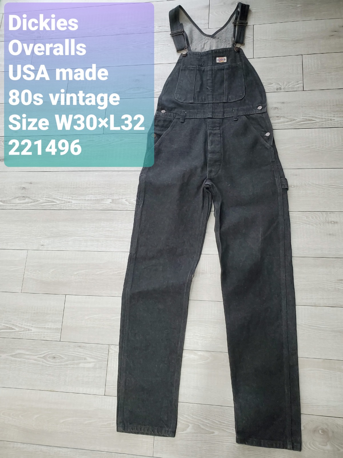 Dickiesディッキーズ□良品 80s vintage USA製 白タグ 先染め ブラック 