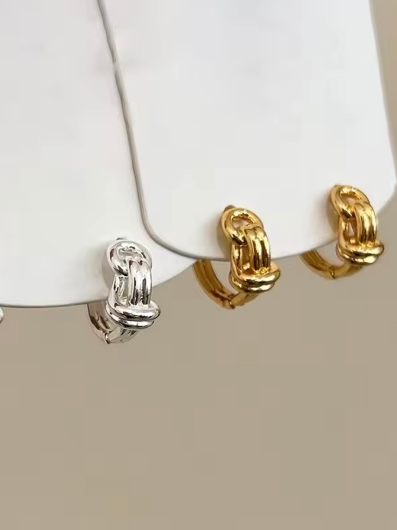 S925 ノットツイストミニピアス