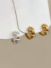S925 ノットツイストミニピアス