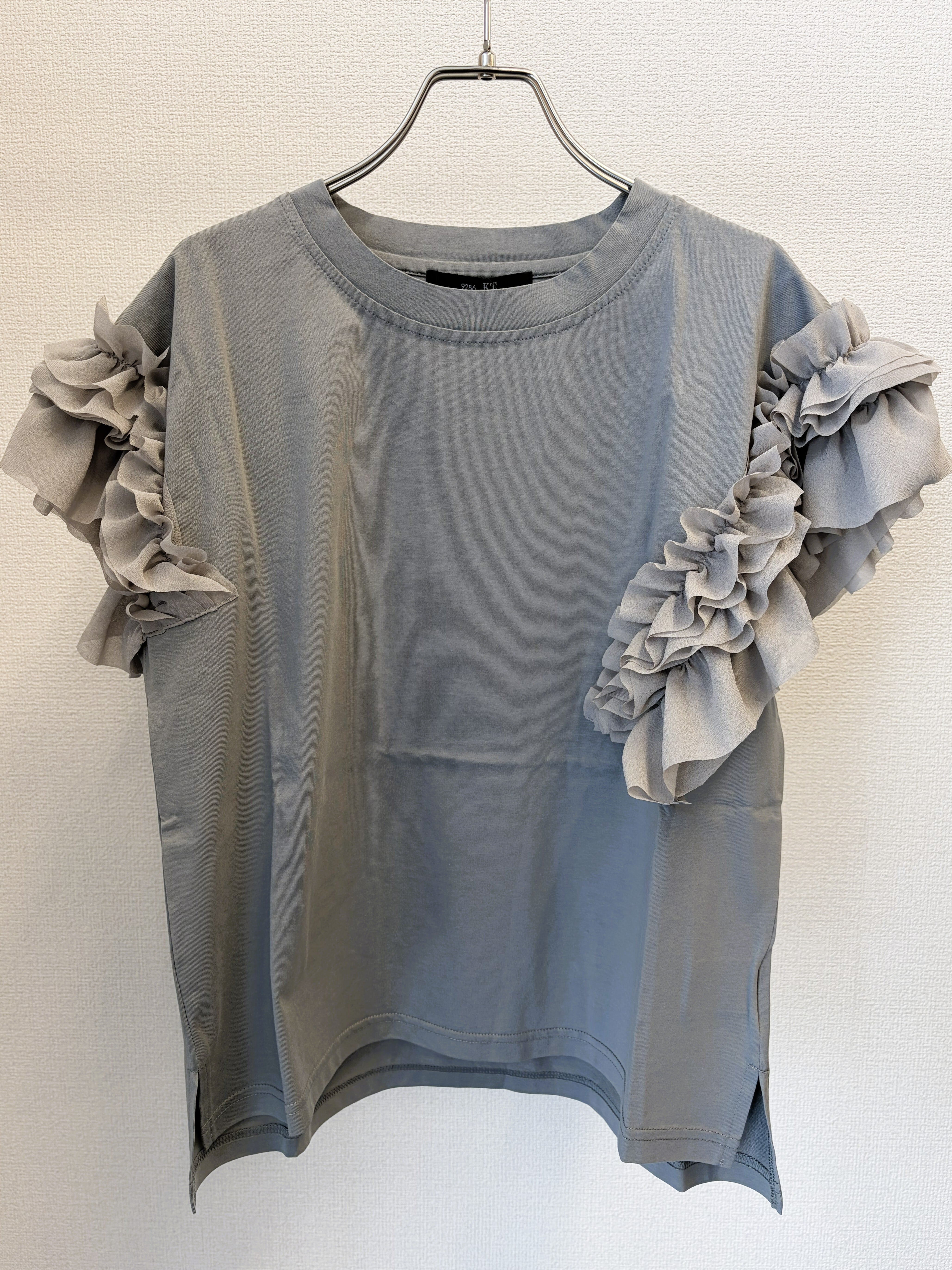 9286KT】シルケット天竺シフォンフリルTシャツ（9107-63039） | 9286